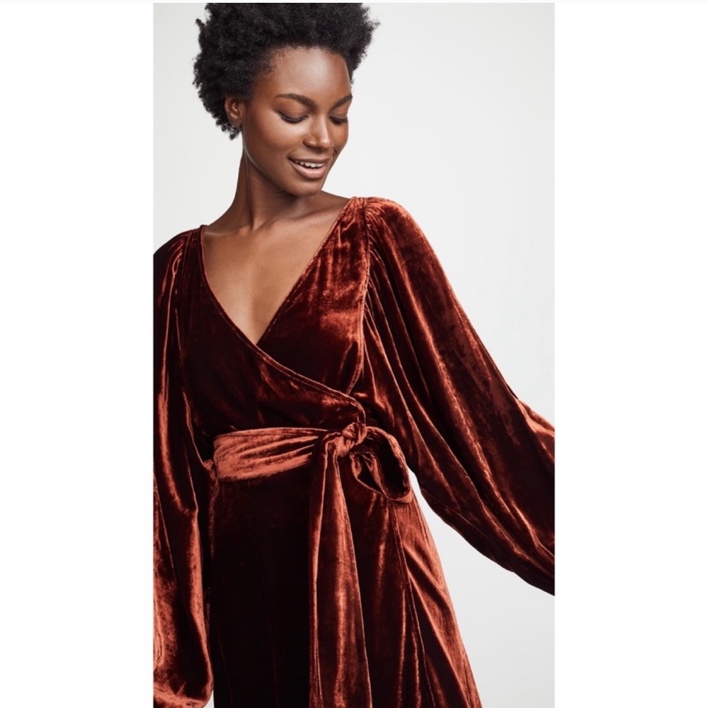 A.L.C. Carlo Velvet Silk Blend Wrap Dress!! 🌟 - Picture 6 of 7